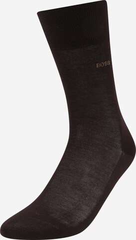 Chaussettes 'George' BOSS en marron : devant