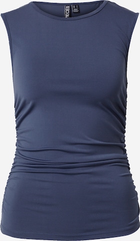 PIECES Top 'PCMADISON' in Grey: front