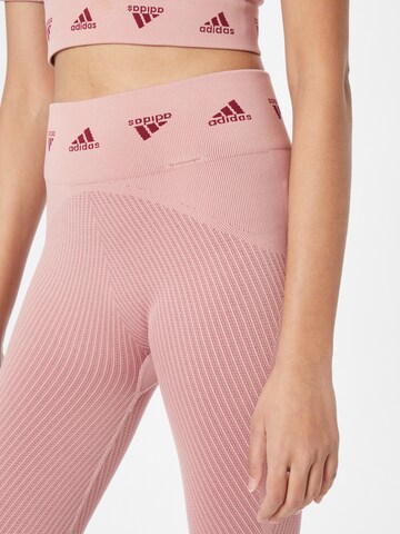 ADIDAS SPORTSWEAR Skinny Workout Pants 'Aero' in Pink