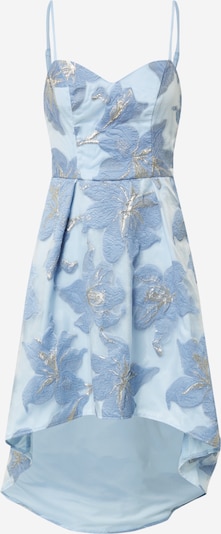 Chi Chi London Cocktailjurk 'Sara' in de kleur Smoky blue / Lichtblauw / Zilver, Productweergave
