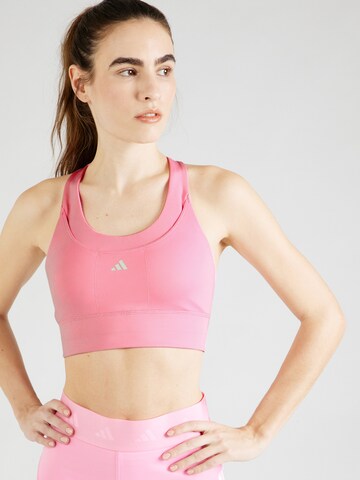 ADIDAS PERFORMANCE Bustier Urheilurintaliivit 'RUN MS PKT BRA' värissä vaaleanpunainen: edessä