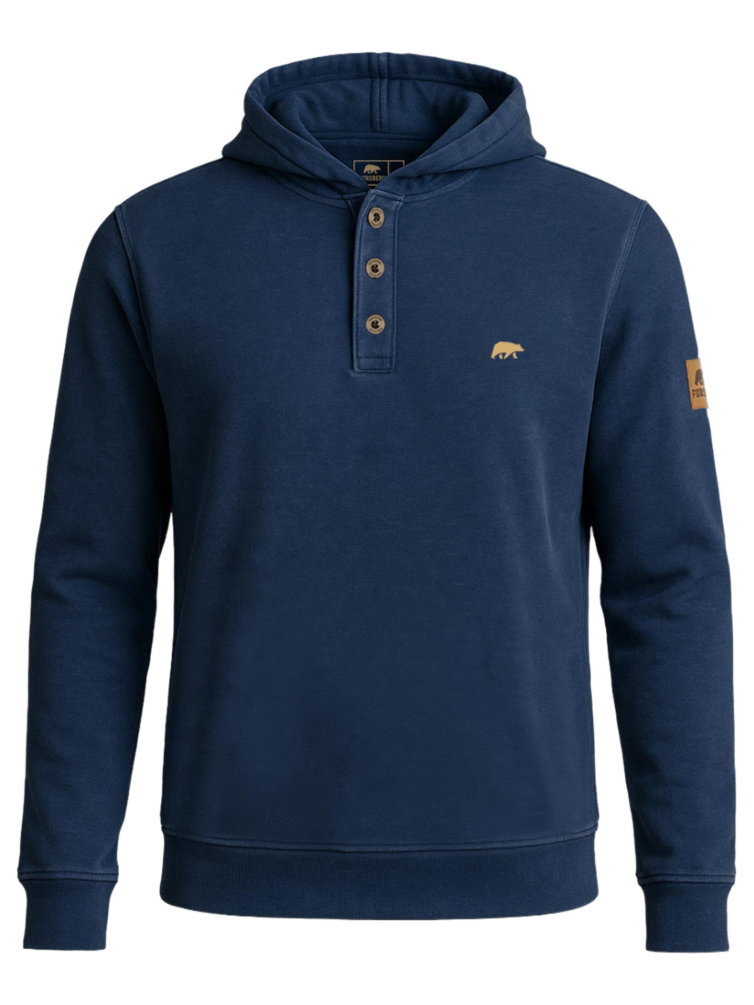 FORSBERG Sweatshirt 'Hoodie im Denim-Look' in Blue: front