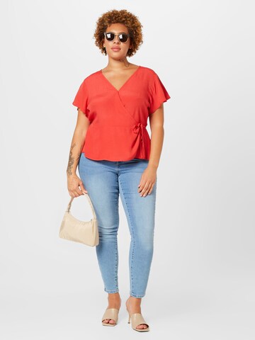 ABOUT YOU Curvy Shirt 'Thea' in Rot