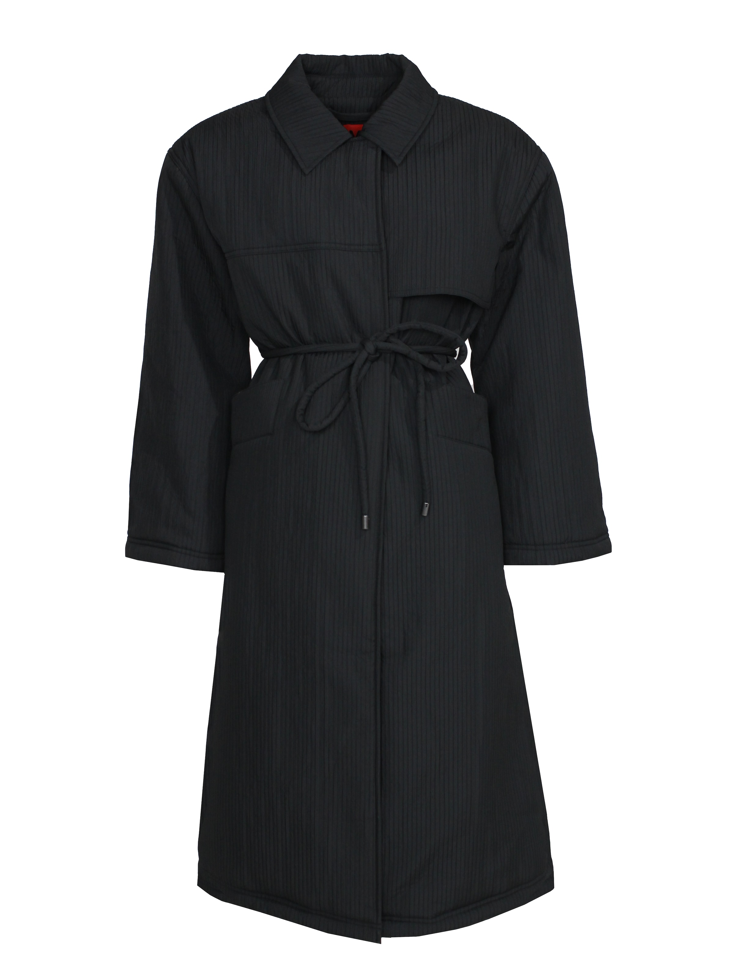 AEMMI Between-Seasons Coat in Black: front
