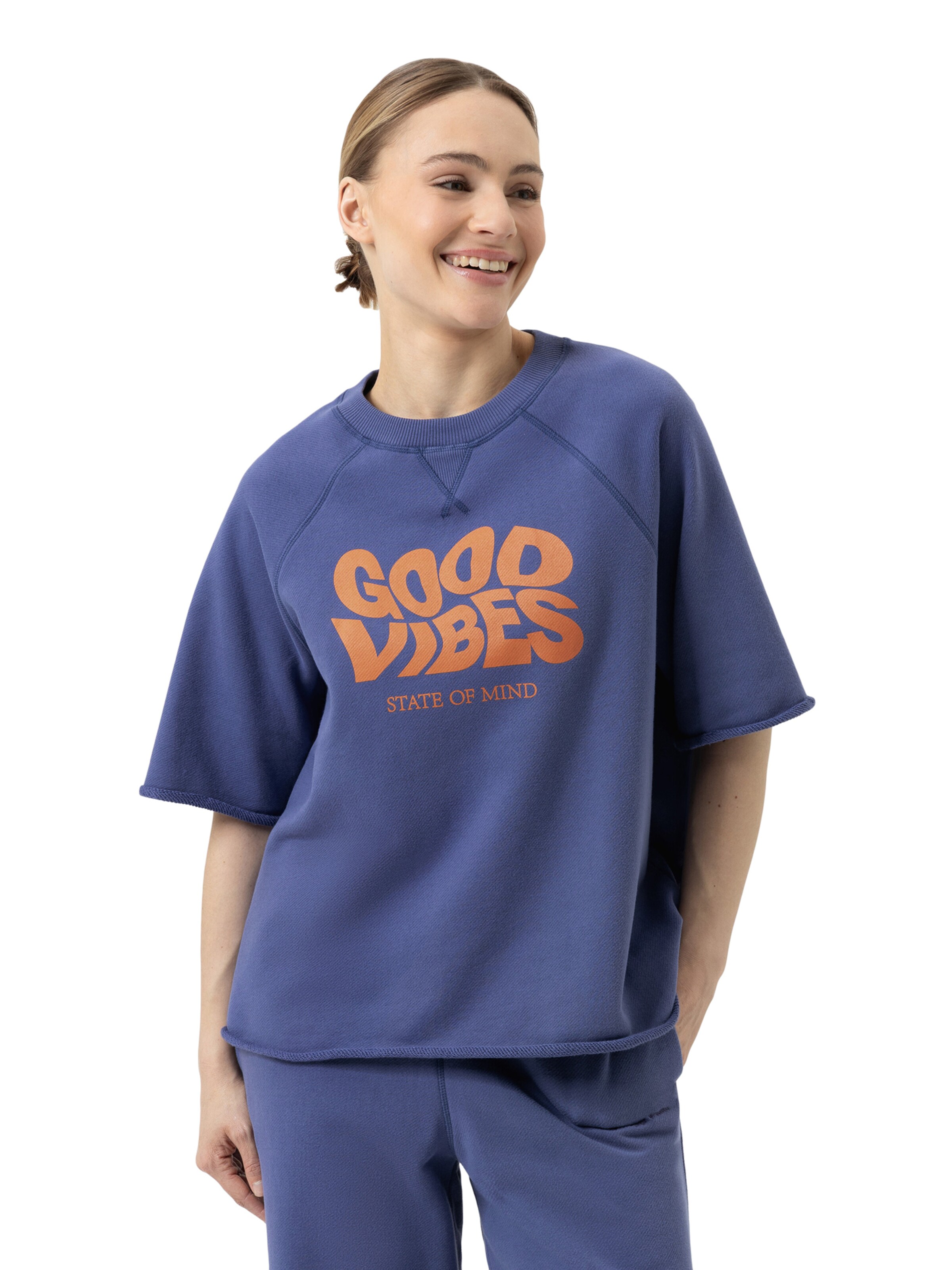 Sweat-shirt 'Mellow' Mey en bleu : devant