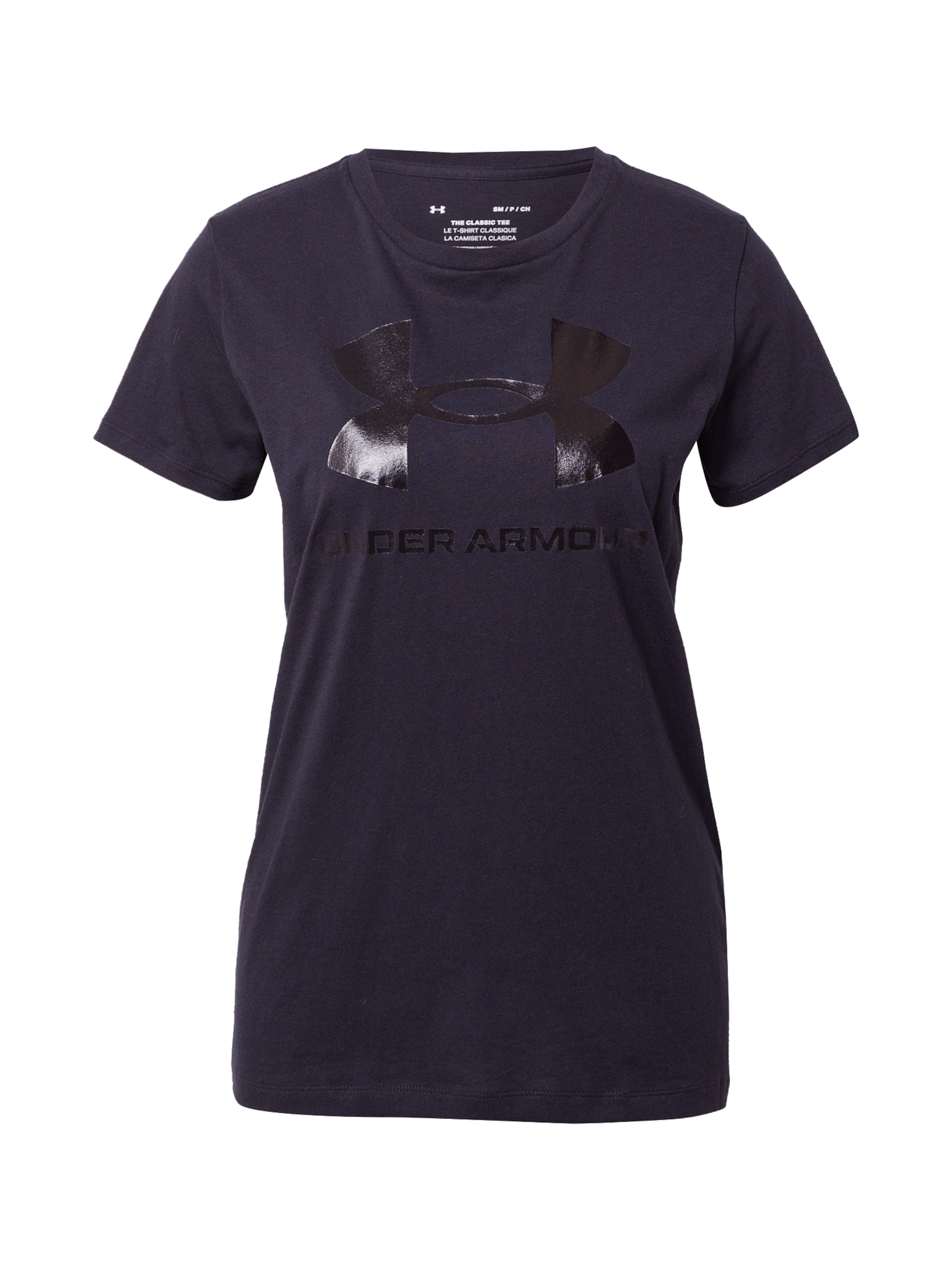UNDER ARMOUR Funktionsbluse i sort: forside