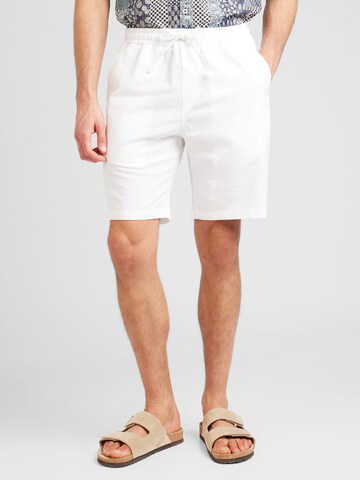 Regular Pantalon 'JAMES' anerkjendt en blanc : devant