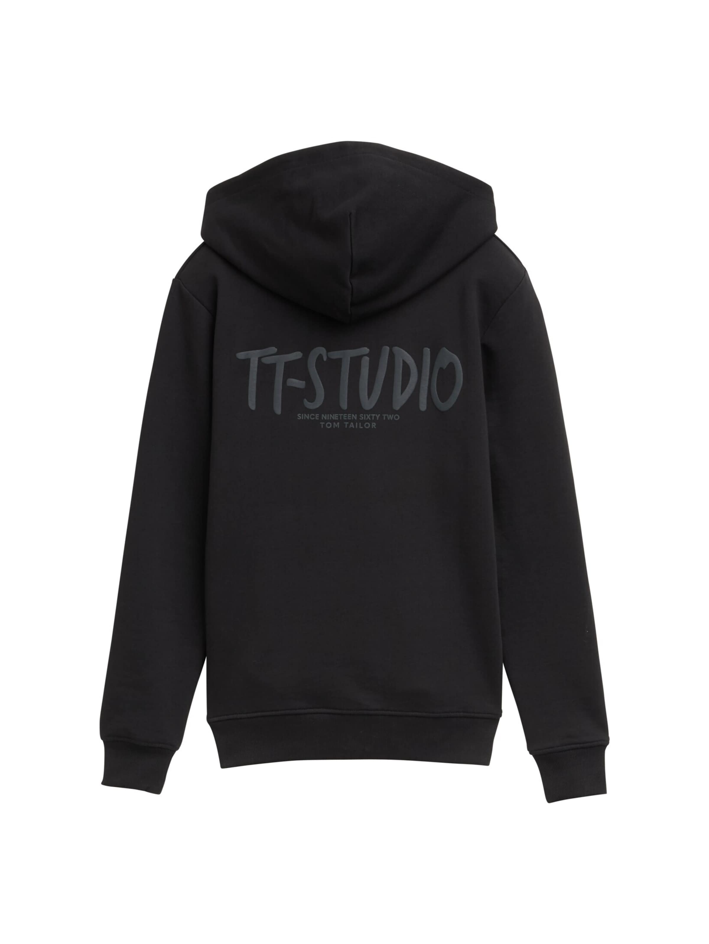 TOM TAILOR Sweatshirt i sort