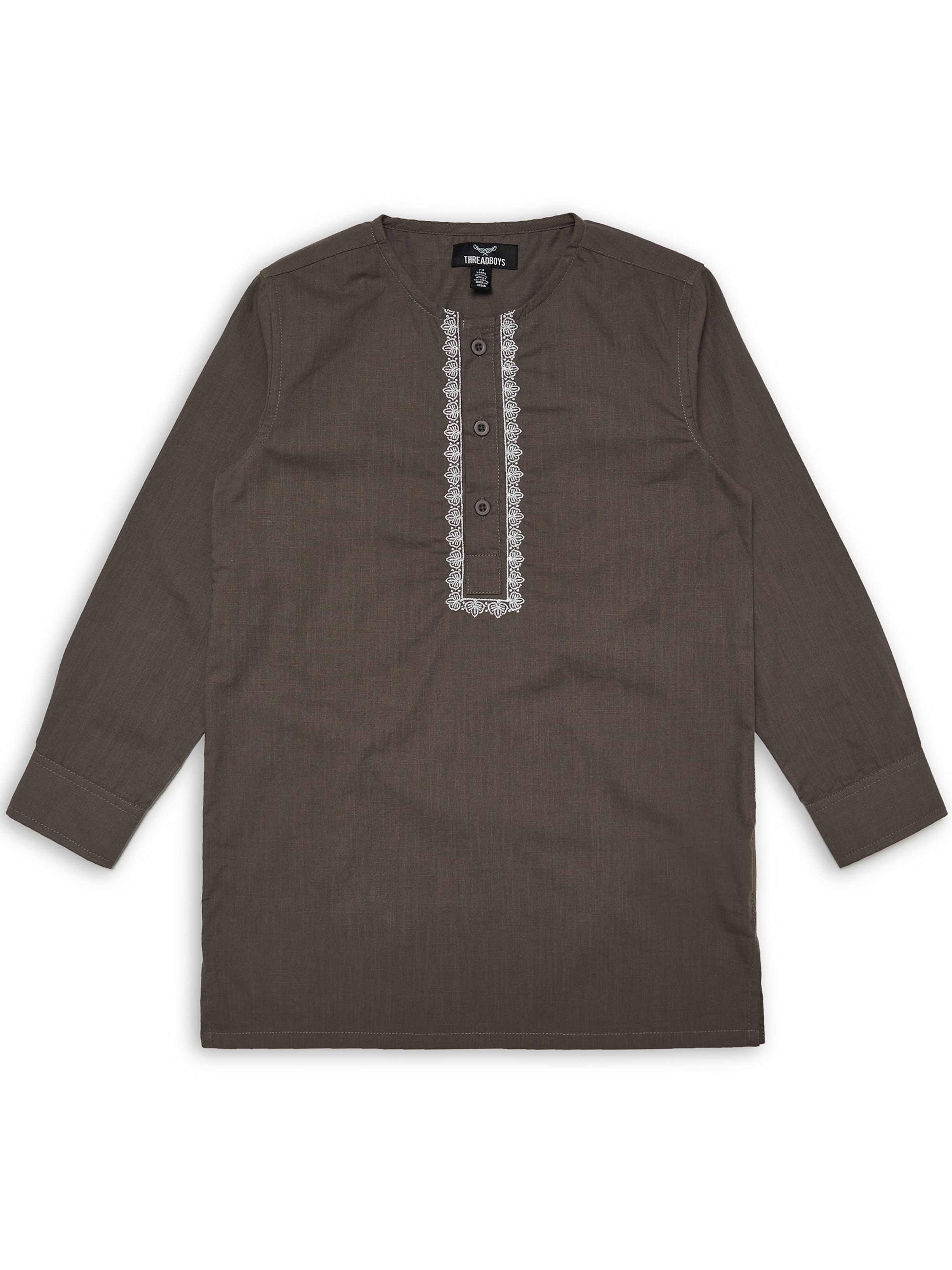 Threadboys Regular fit Overhemd in Grijs: voorkant