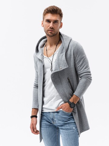 Ombre Zip-Up Hoodie 'B668' in Grey