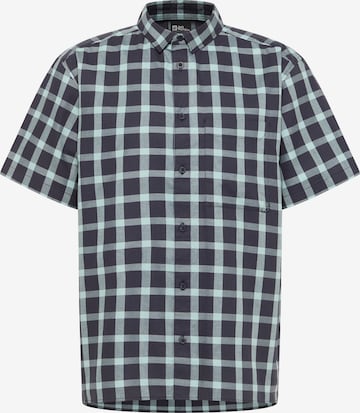 JACK WOLFSKIN Regular fit Athletic Button Up Shirt 'Planalto' in Blue: front