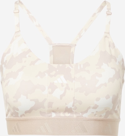 ADIDAS PERFORMANCE Soutien-gorge de sport 'Aeroreact Light-Support Techfit' en crème / beige clair / blanc cassé, Vue avec produit