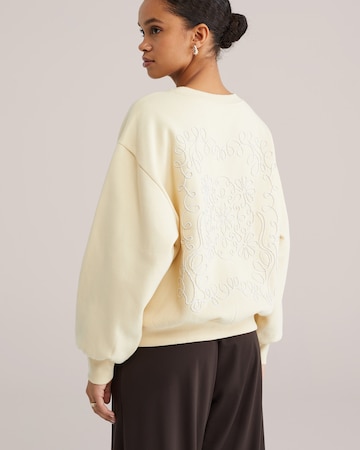 Bluză de molton de la WE Fashion pe bej: față