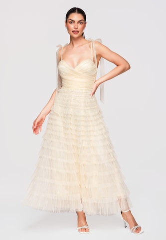 Ombre Avondjurk in Beige: voorkant