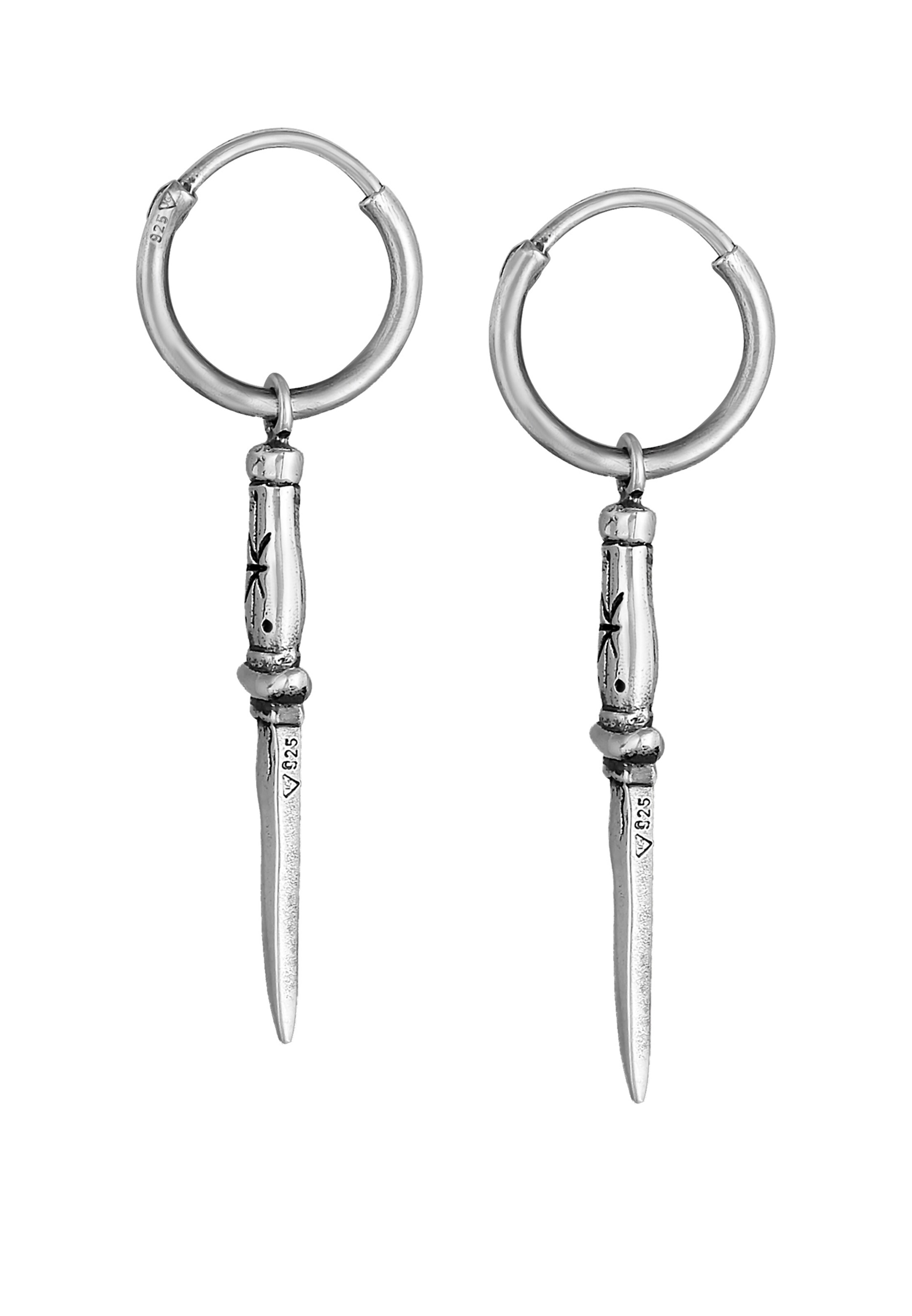 Haze&Glory Kolczyki 'Knife' w kolorze srebrny