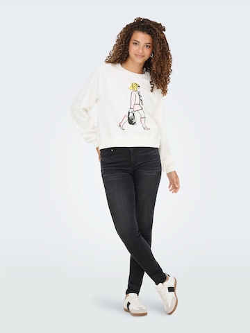 ONLY Sweatshirt 'LABINET' in Wit