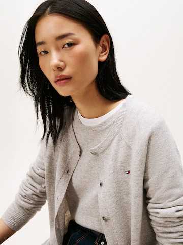 TOMMY HILFIGER Strickjacke in Grau