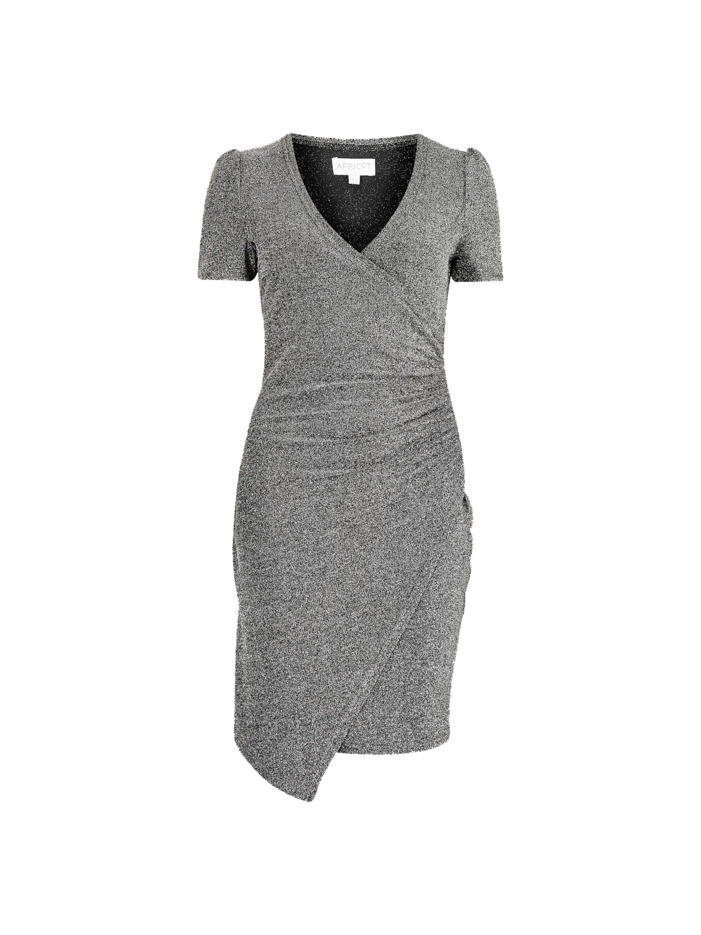 Robe de cocktail Apricot en gris : devant