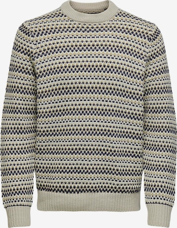 Only & Sons Pulover 'ONSMusa' | siva barva: sprednja stran