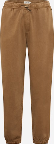 Effilé Pantalon !Solid en marron : devant