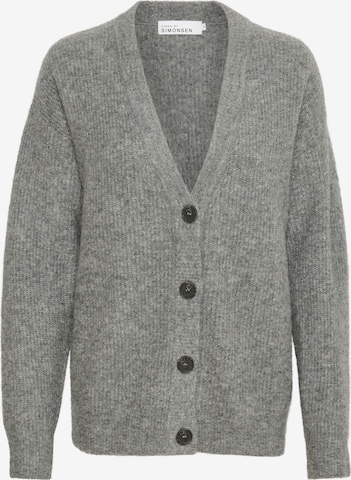 KAREN BY SIMONSEN Knit Cardigan 'Debbie' in Grey: front