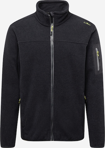 CMP Athletic Fleece Jacket in Black: front