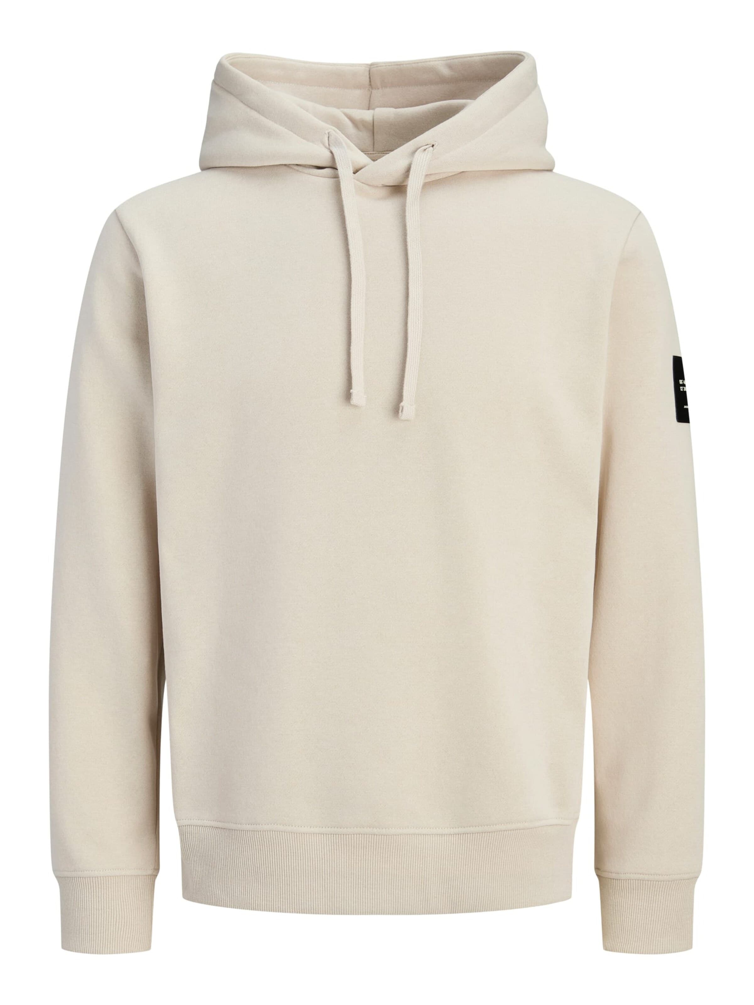 JACK & JONES Sweatshirt 'Cleveland' in Beige: front