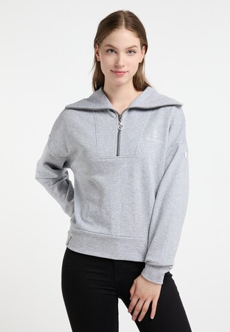 DreiMaster Maritim Sweatshirt 'Bridgeport' in Grijs: voorkant