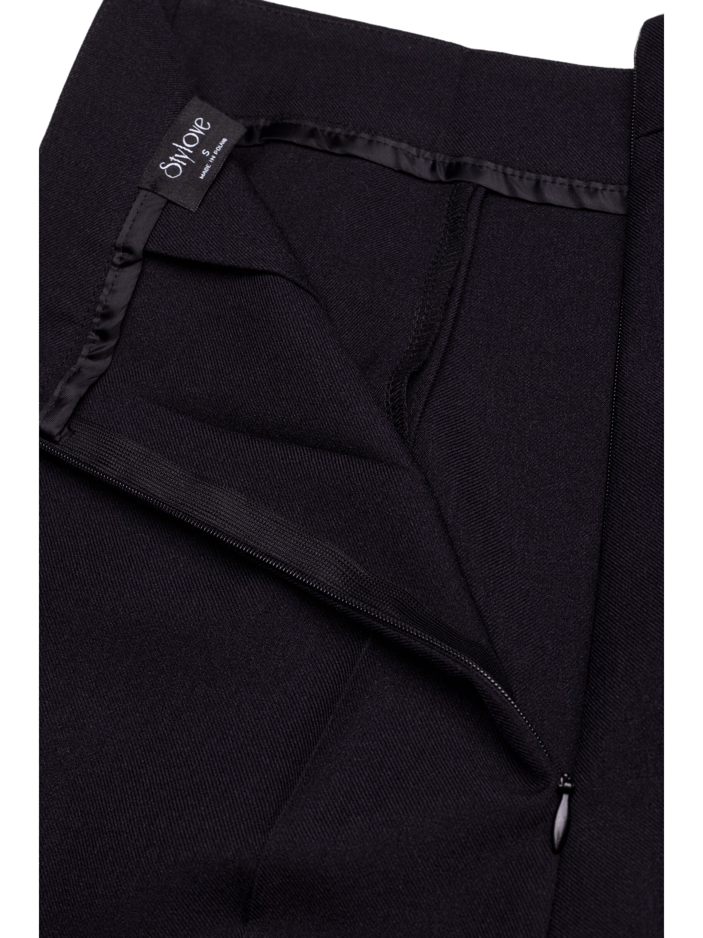 Bootcut Pantaloni cu dungă de la Stylove pe negru