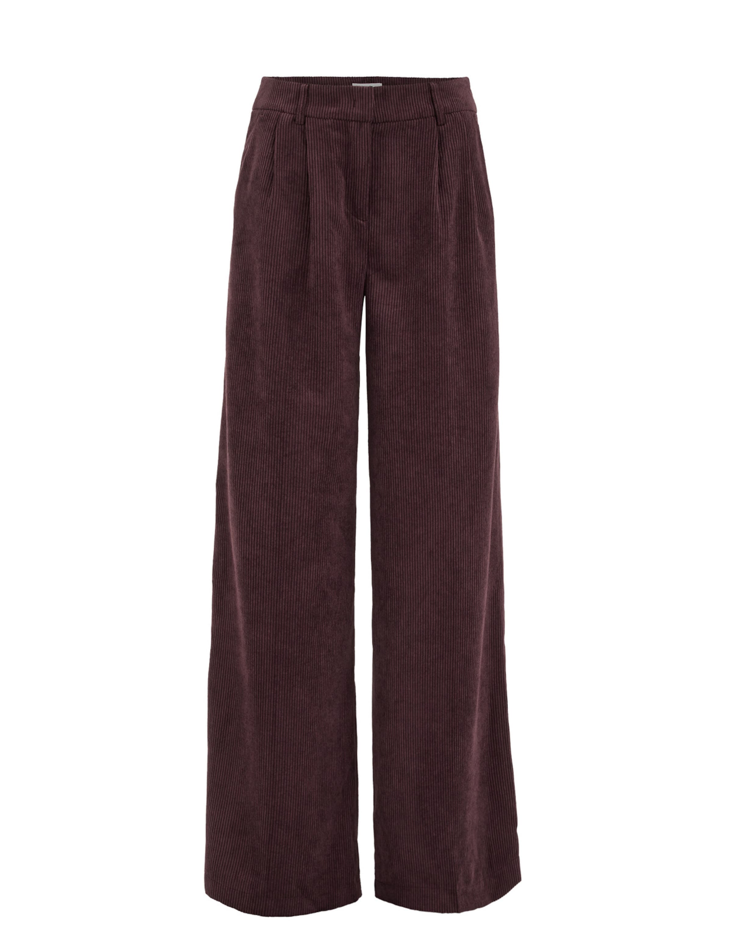 WE Fashion Wide leg Bandplooibroek in Lila: voorkant