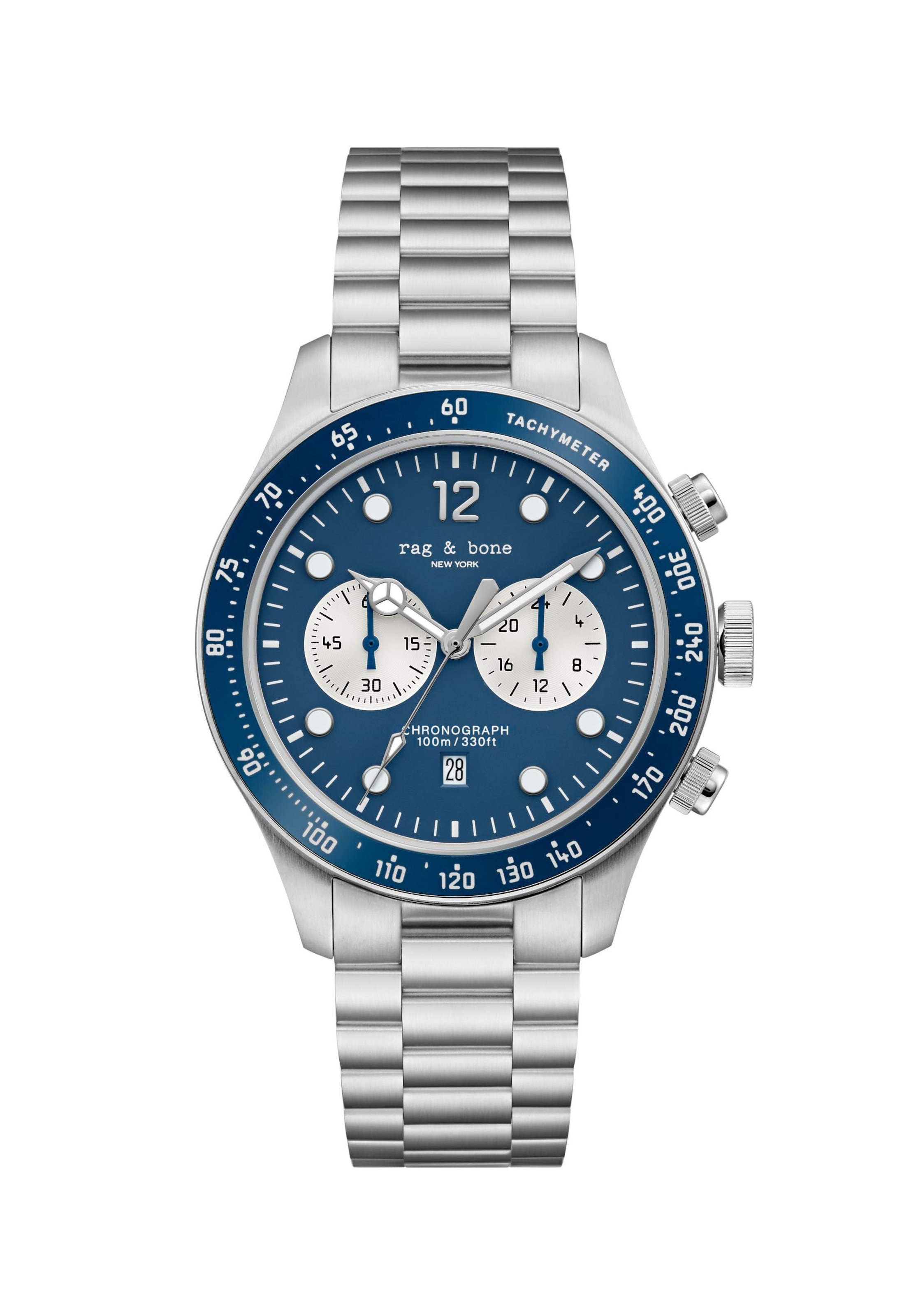 rag & bone Sports watch ' Reid  ' in Silver: front