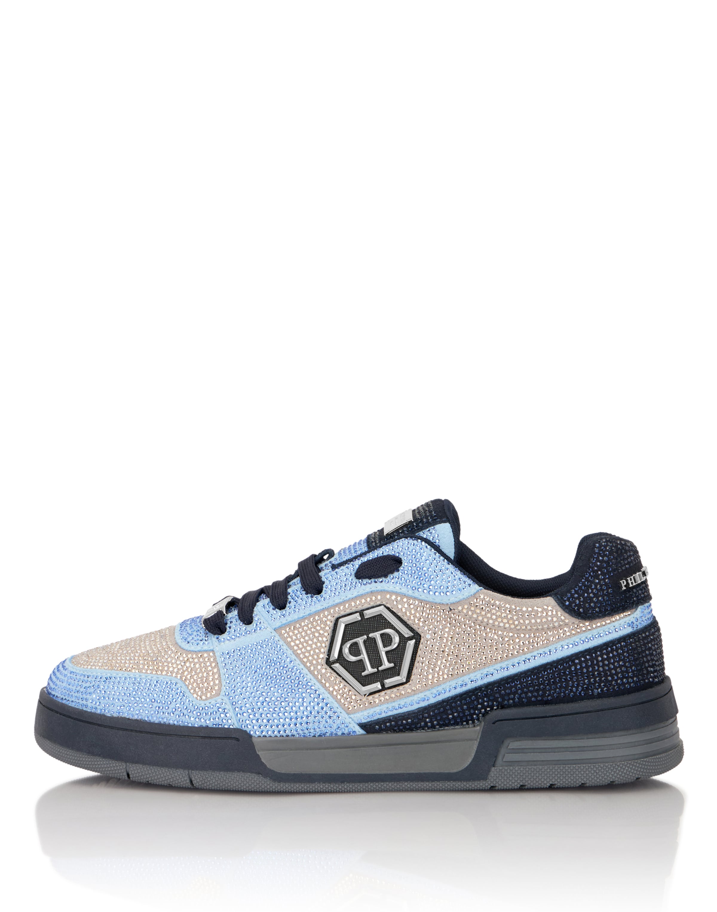 Baskets basses Philipp Plein en bleu : devant