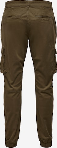 Only & Sons Tapered Cargo Pants 'Cam Stage' in Brown