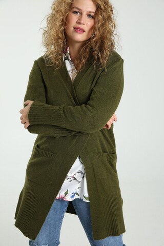 Paprika Knit Cardigan in Green: front