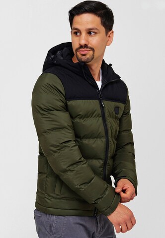 INDICODE JEANS Between-Season Jacket 'Eberhardy' in Green