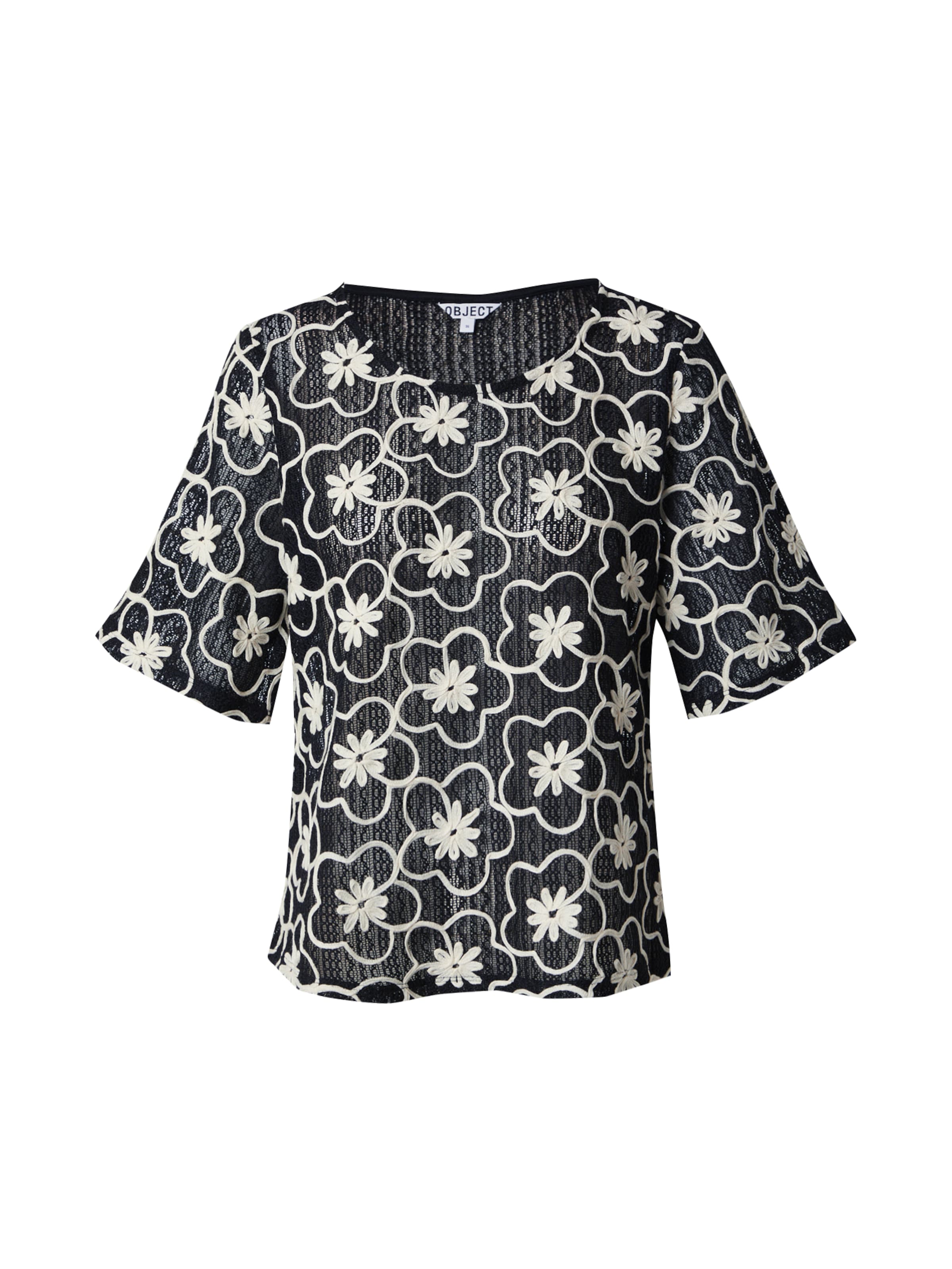 OBJECT Blus 'OBJCALLA' i svart: framsida