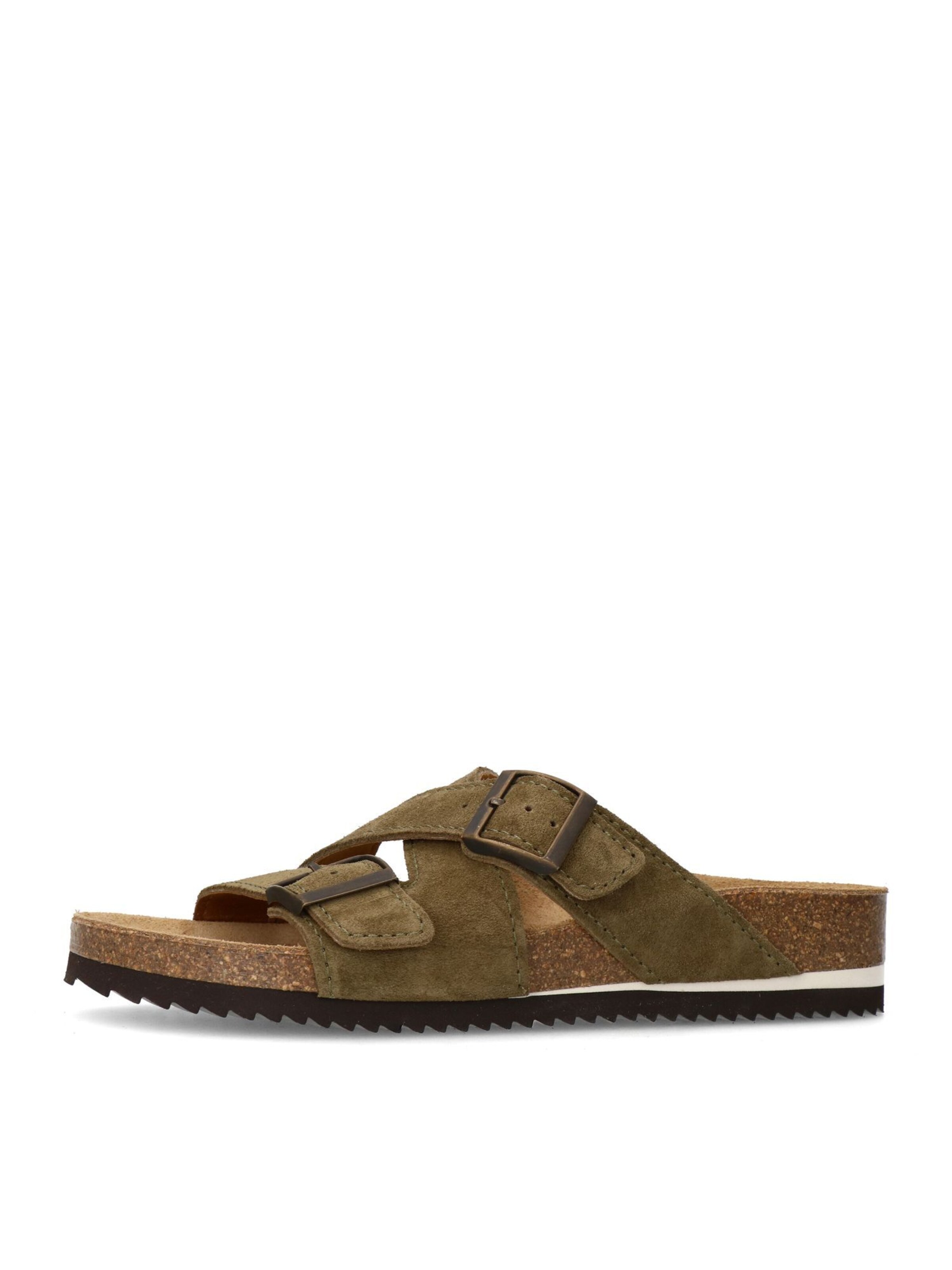 MANFIELD Pantolette in Grün: Vorderseite