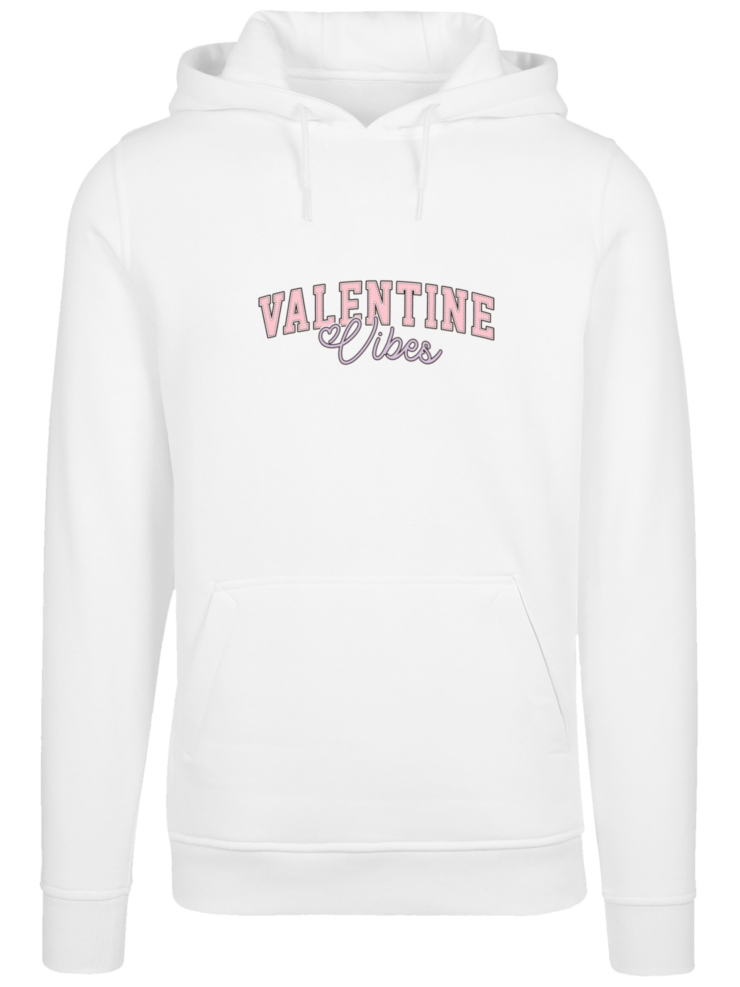 F4NT4STIC Sweatshirt 'Valentinstag Valentine Vibes' in Wit: voorkant