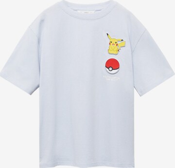 Tricou 'PIKA' de la MANGO KIDS pe albastru: față