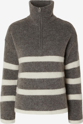 SELECTED FEMME Sweater 'Maline' in Grey: front