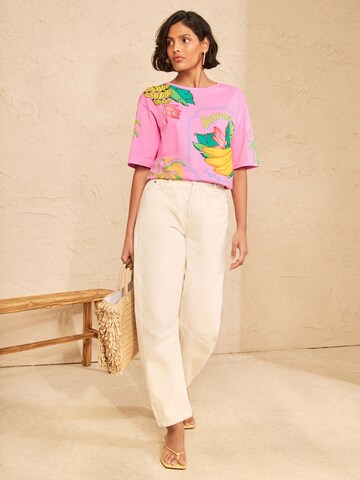 love & roses Shirt in Pink