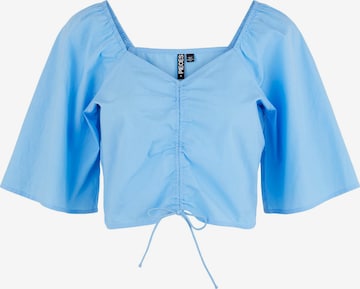 PIECES Blouse 'Valdine' in Blue: front