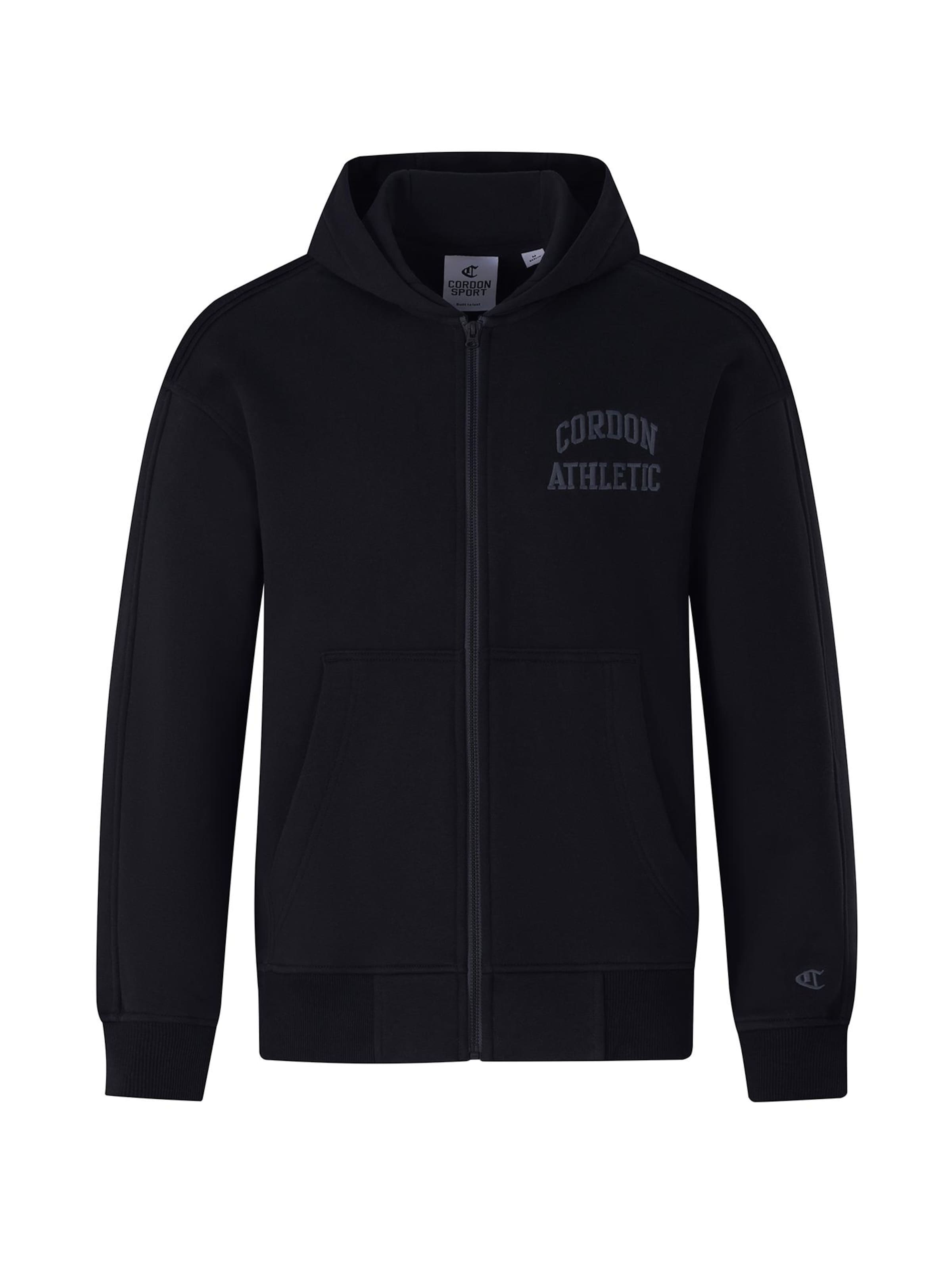 Cordon Sport Zip-Up Hoodie 'Logan' in Black: front