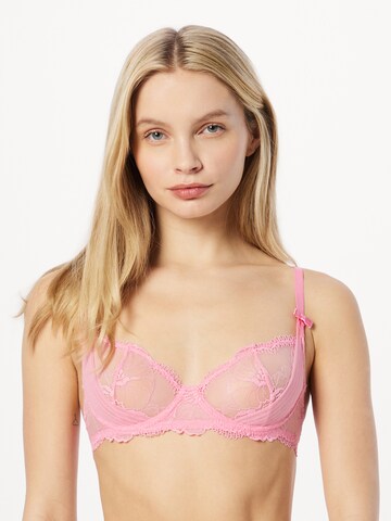 NLY by Nelly Balconette Bra in Pink: front