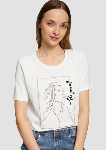 T-shirt s.Oliver en blanc : devant