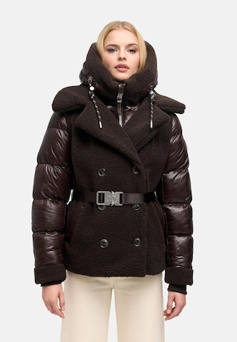 NAVAHOO Winterjas 'Kuschelhäschen 14' in Bruin: voorkant