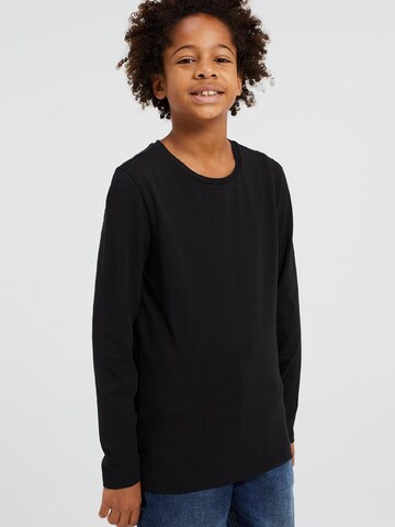 WE Fashion Shirt in Zwart: voorkant