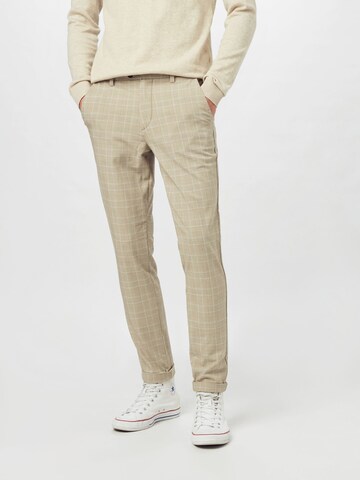 Coupe slim Pantalon chino 'Marco Connor' JACK & JONES en beige : devant