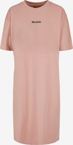 Merchcode Dress 'Believe' in Pink: front