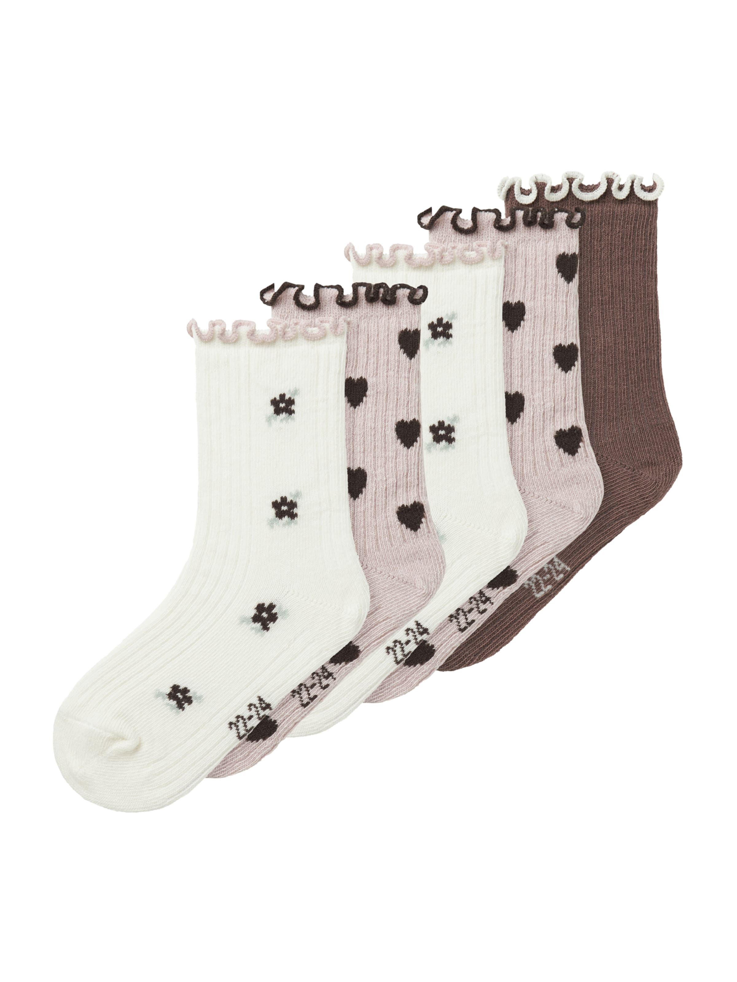 NAME IT - Calcetines 'NMFNETTI' en marrón: frente